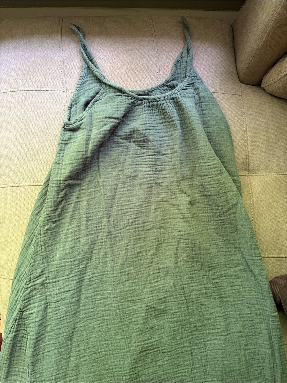 NATURAL LIFE Olive Green Midi Sundress Sz XS S